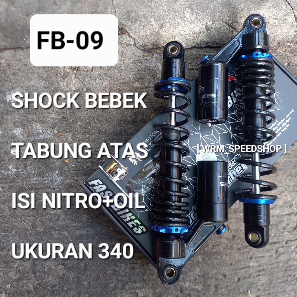 Shock Bebek Tabung Atas Isi Nitro + Oil Ukuran 280mm 320mm 340mm Shockbreaker Jupiter/Fizr/Vega r ne