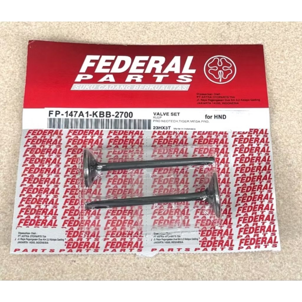 KLEP SET / PAYUNG KLEP MEGA PRO TIGER GL PRO NEOTECH FP-147A1-KBB-2700 FEDERAL PARTS GARANSI 100% OR