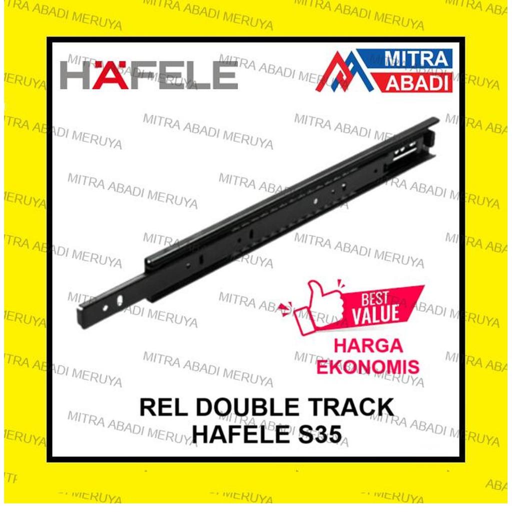 Rel Laci HAFELE S35 - 25 30 35 40 45 50 55 cm Double Track Full Extension Dobel Ball Bearing