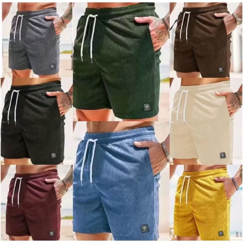 Celana Pendek Pria Corduroy /Celana Boardshort Corduroy Viral / Celana Pendek Corduroy