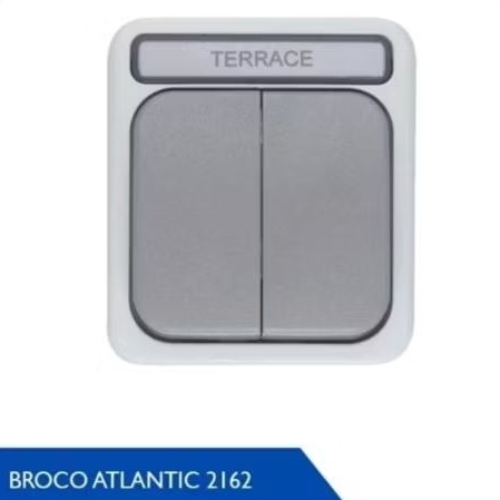 Broco Saklar Seri Atlantik / Saklar Double Outbow Outdoor Broco Atlantik 2162