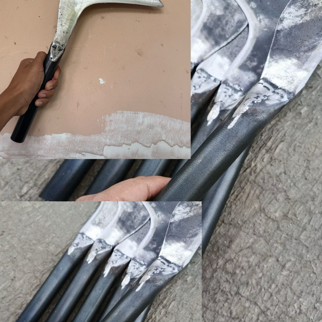 Sabit Pemotong Rumput dan Padi bahan Baja selendang asli Gagang besi