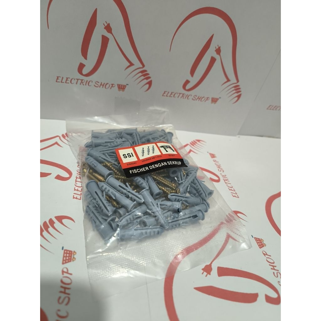FISHER FISCHER S6 6MM+ SEKRUP ISI 50 PCS 50PASANG FISER UKURAN 6MM