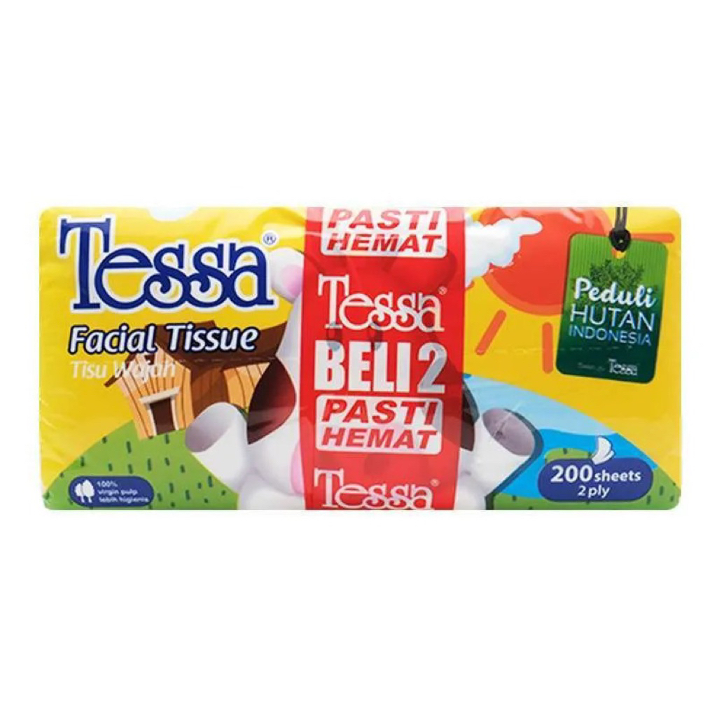TISSUE TESSA BUNDLING 2 PCS TERMURAH TISU 2 ply 200 Sheet x 2