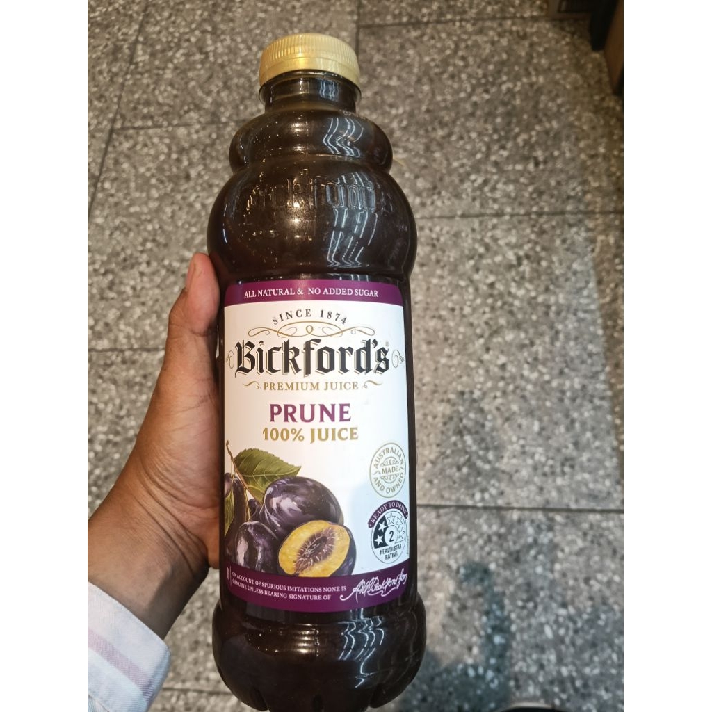 bickrfords prune 100% juice 1lt juice prune 100% no added sugar