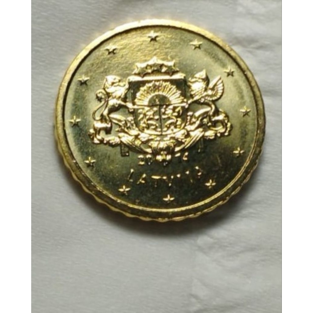KOIN 10 CENT EURO LATVIA TAHUN 2014