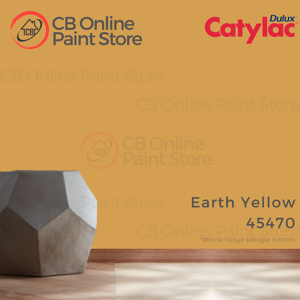 CAT TEMBOK DULUX CATYLAC - EARTH YELLOW 45470 - GALON