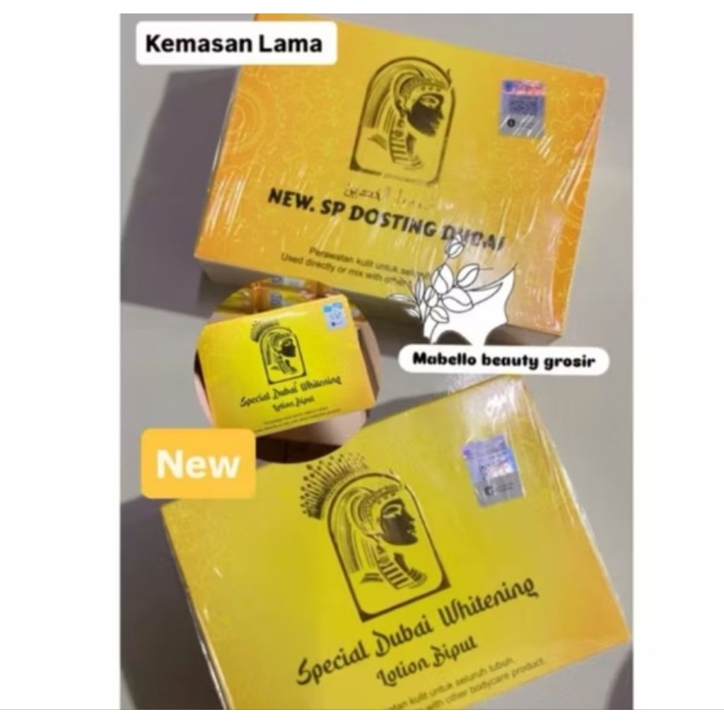 Ecer sp Dubai BPOM Original 100% Terbaru memutihkan badan memudarkan strecmark bekas luka meratakan 