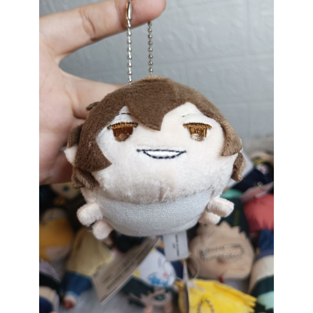 Dazai Osamu Mochi Mascot Plush Boneka Ganci Keychain Anime Bungou Stray Dogs BSD