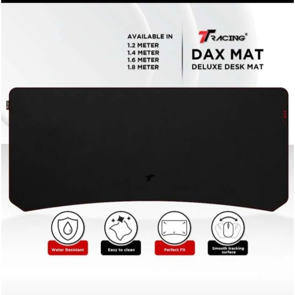 TTRacing Dax Mat Alas Meja Komputer Alas Meja GamingBlack size M 140cm