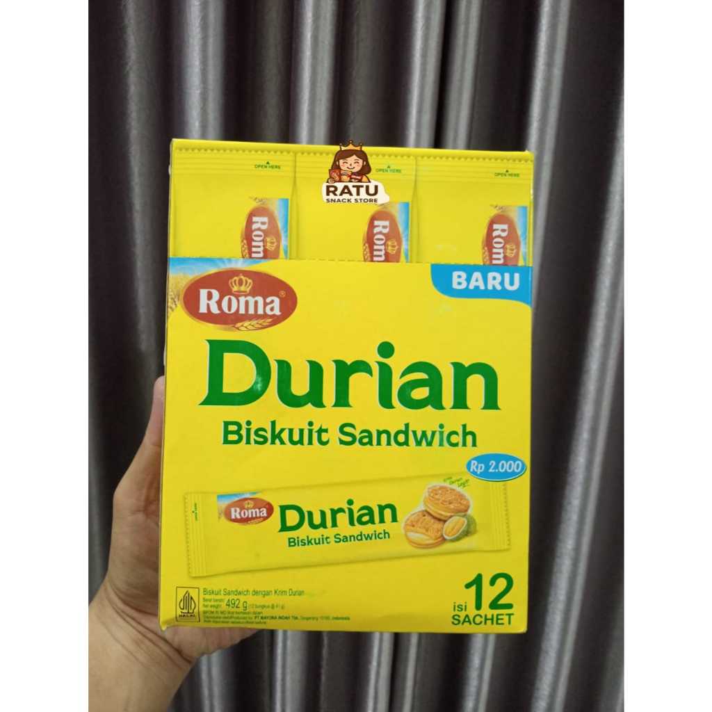 Roma Biskuit Sandwich Durian