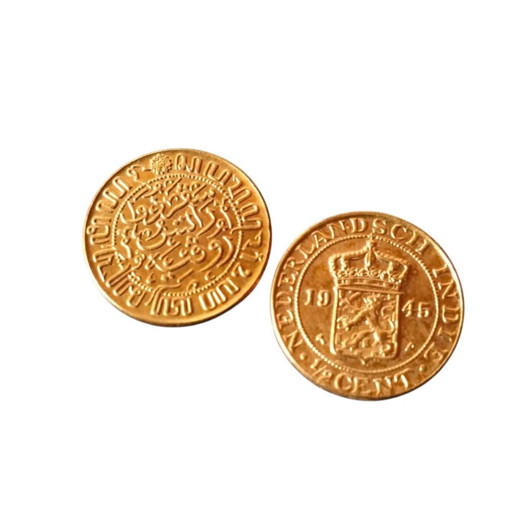 Koin 1/2 Cent Nederlandsch indi 1945