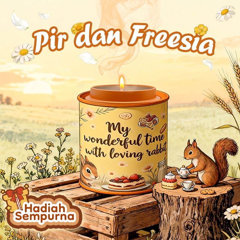 [Hadiah Kejutan] Lilin Aromaterapi Kaleng - Gift Box Hadiah untuk Perempuan, Souvenir Sahabat