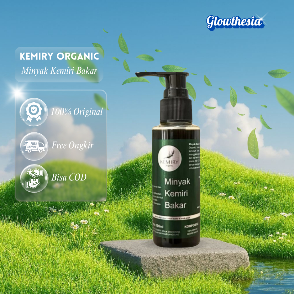 KEMIRY ORGANIC MINYAK KEMIRI BAKAR (FREE GIFT) Penumbuh Rambut Alis ASLI 100ML Kemiri minyak rambut 