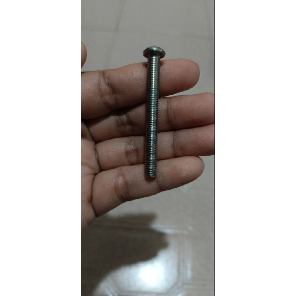 Baut L Stainless Button M6 x 55