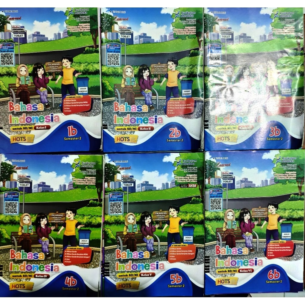 Lks Zamrud Bahasa Indonesia Kelas 1,2,3,4,5,6 Untuk SD Semester 2
