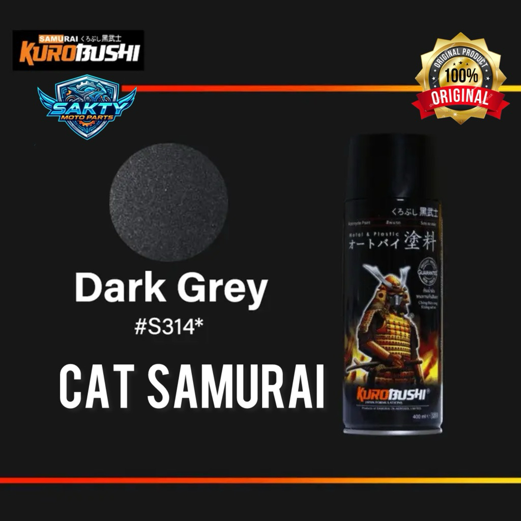 Cat Semprot Samurai DARK GREY [S314*]. 400ML