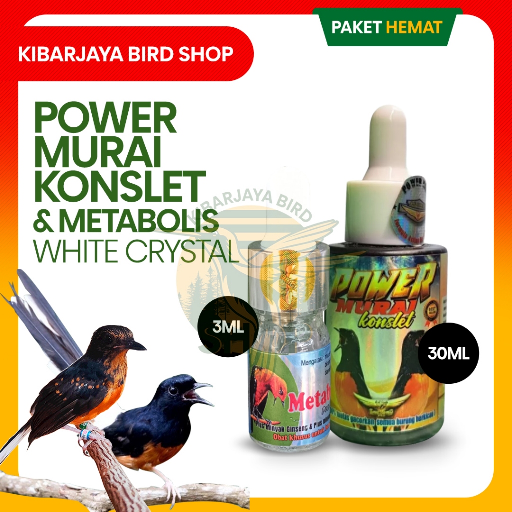 [PAKET HEMAT MURAI KONSLET] POWER MURAI KONSLET 30ML VITAMIN BOOSTER + METABOLIS WHITE CRYSTAL