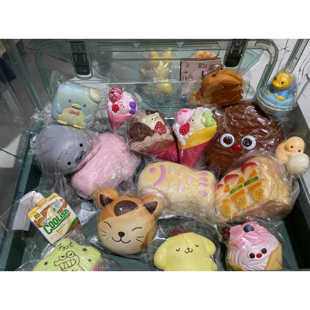 BACA DESKRIPSI wts squishy licensed mido chocopie seal ice cream bingbing fish chocobi zoey ibloom c