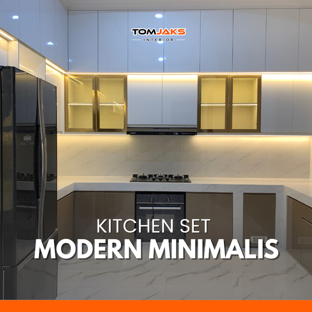 TOMJAKS INTERIOR - Custom Kitchen Set Modern Minimalis I Lemari Rak Dapur Modern Minimalis