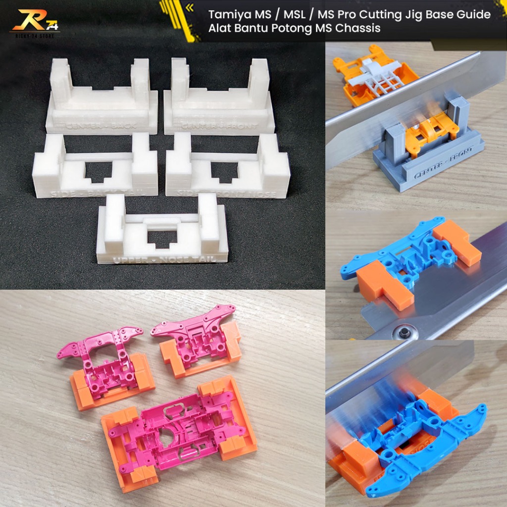 Tamiya MS MSL MS Pro Cutting Jig Base Guide - Alat Bantu Potong Nose Tail Center MS Chassis