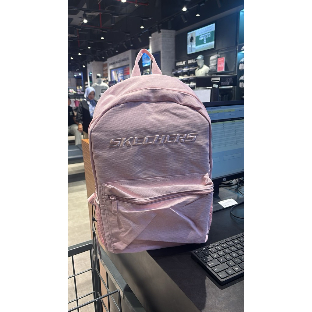 Tas Ransel Wanita Skechers Pink - Desain Elegan dan Praktis, Bahan Polyester Tahan Lama Huu