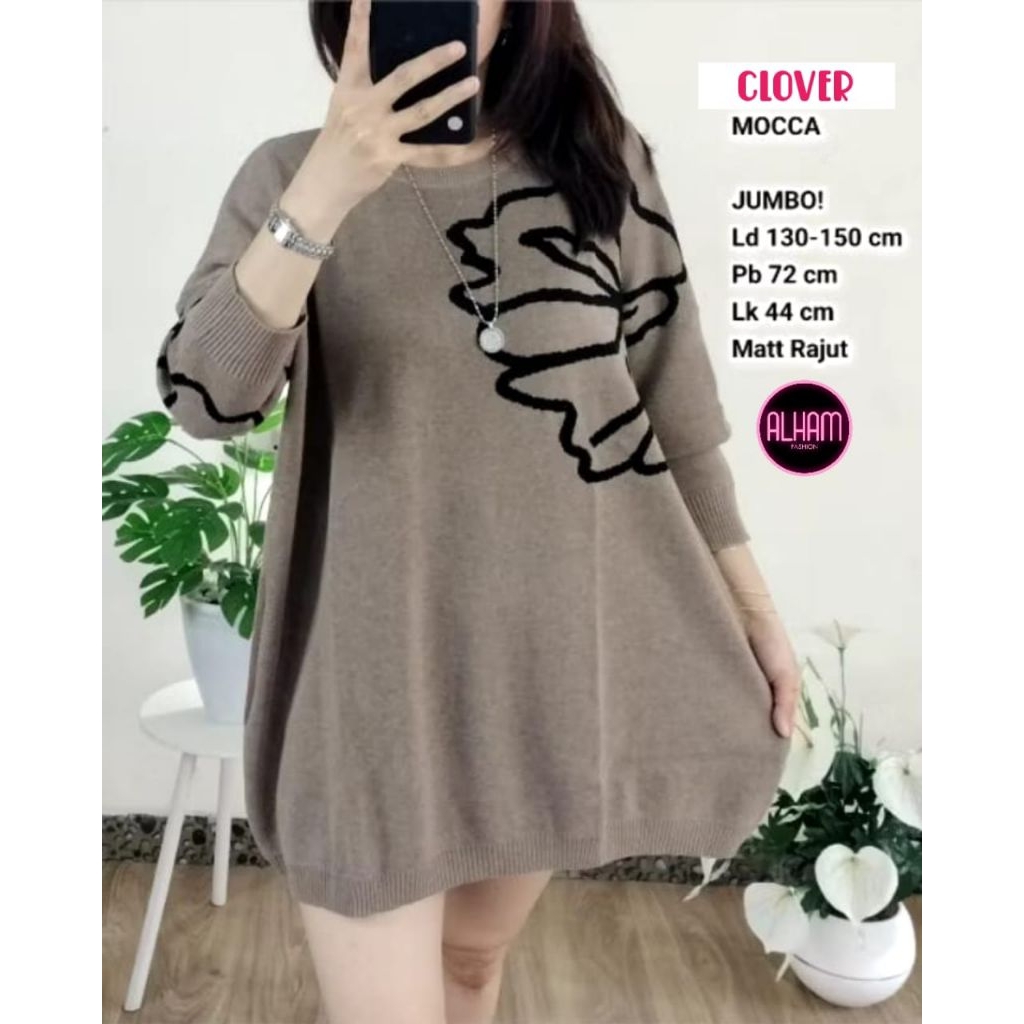 Baju Rajut Blouse Wanita Kekinian Clover Blouse By Athaya Hijab