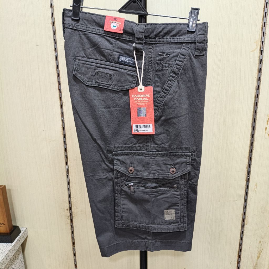 CARDINAL Celana Pendek Cargo Katun Pria Original EBV752 Bahan Berkualitas Tinggi Desain Keren Banyak