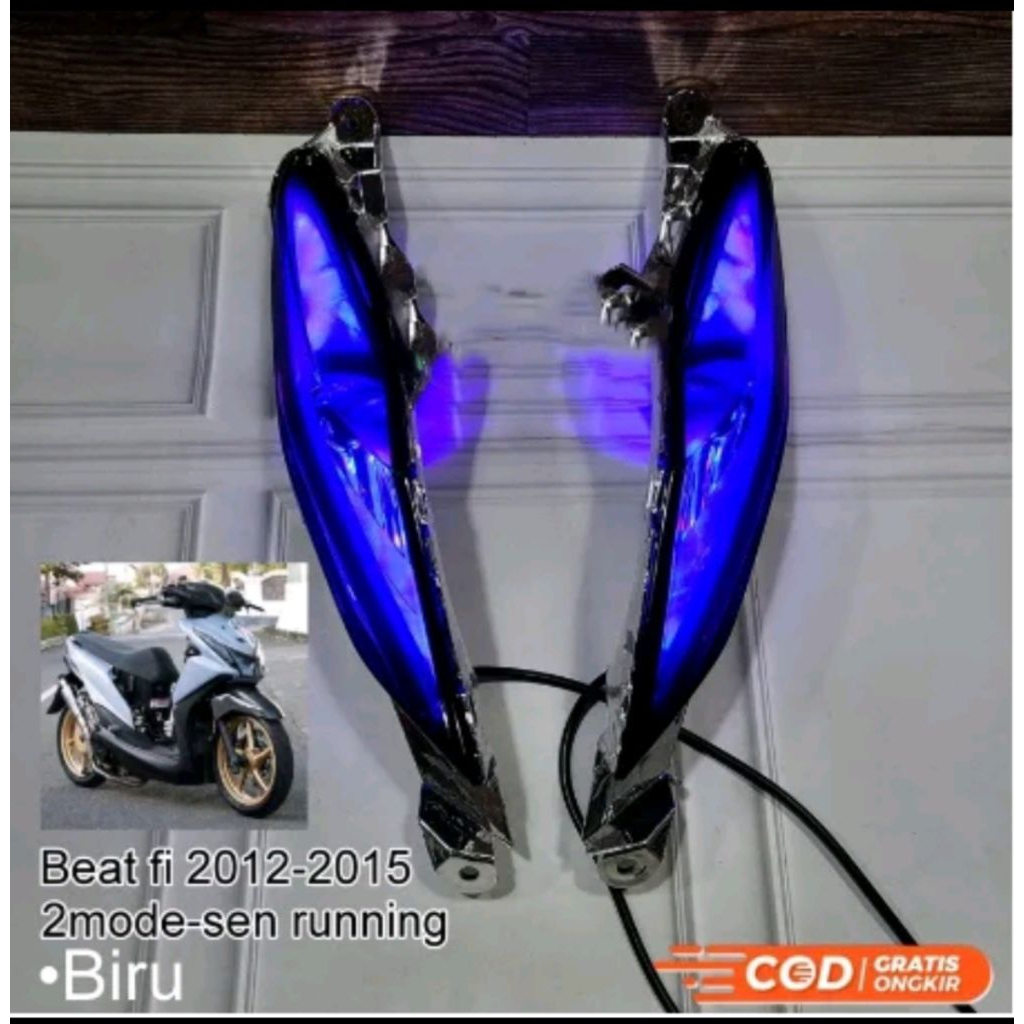 LAMPU SEIN DEPAN BEAT F1 2012-2015 PLUS ALIS RUNING 2 MODE DRL