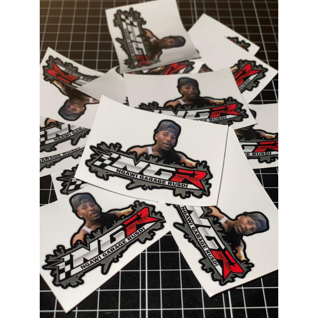 STIKER KING RUSDI - Stiker NGR - Ngawi Garage Rusdi - Premium Tahan Air