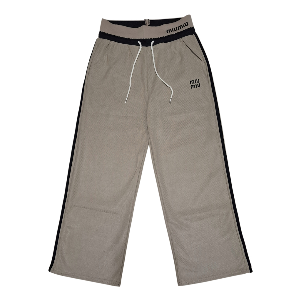 Celana Panjang Kulot Kodorai Wanita kekinian Style Pinggang Full Karet Corduroy Kantong Samping