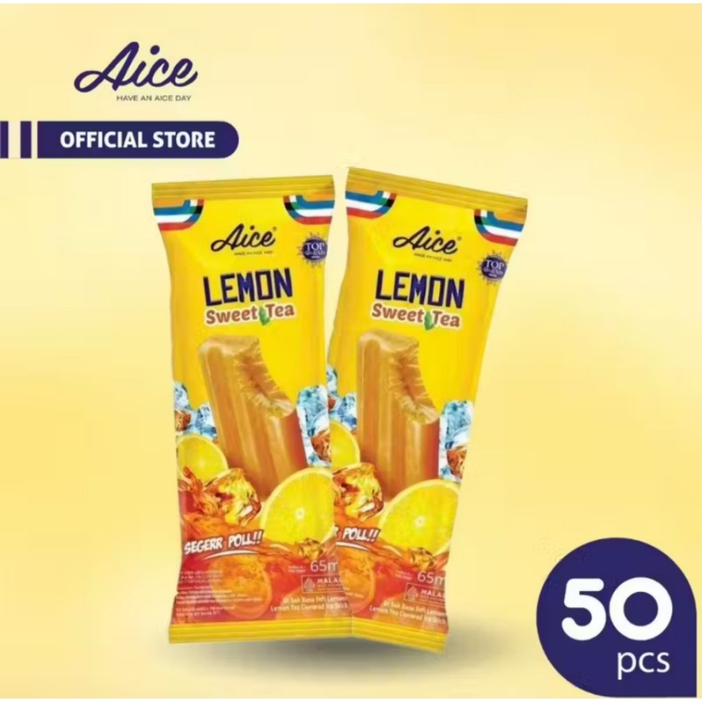 Eskrim Aice Lemon Sweet Tea Kemasan Dus Isi 50 Pcs