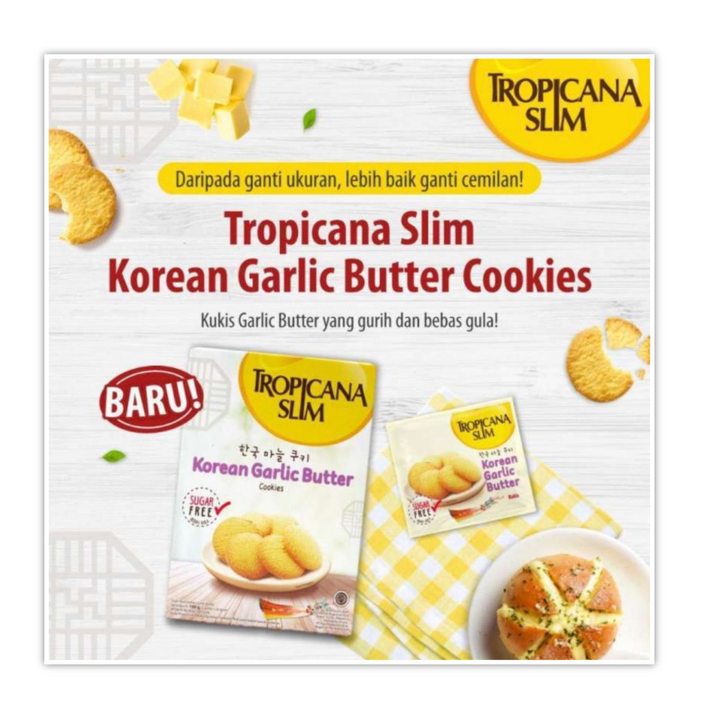 Tropicana Slim Korean Garlic Butter Cookies 100 gr Biskuit Diet