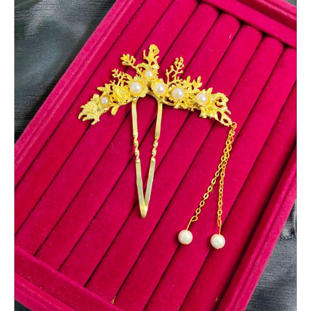 TUSUK KONDE/CUCUK/AKSESORIS RAMBUT ALPAKA LAPIS EMAS