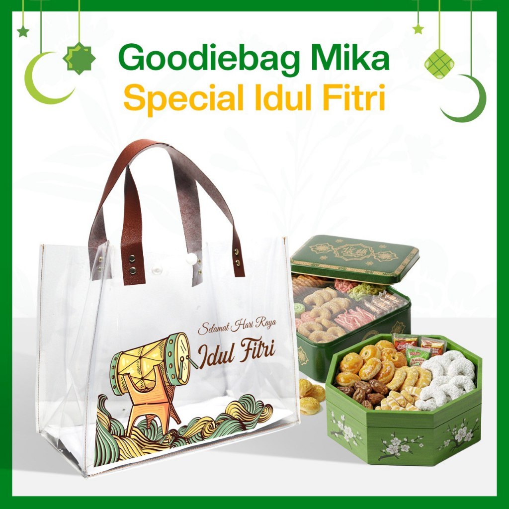 Tas Mika Lebaran | Tas Hampers Lebaran | Tas Bingkisan Lebaran | Goodie Bag Lebaran | Tas Toples Kue