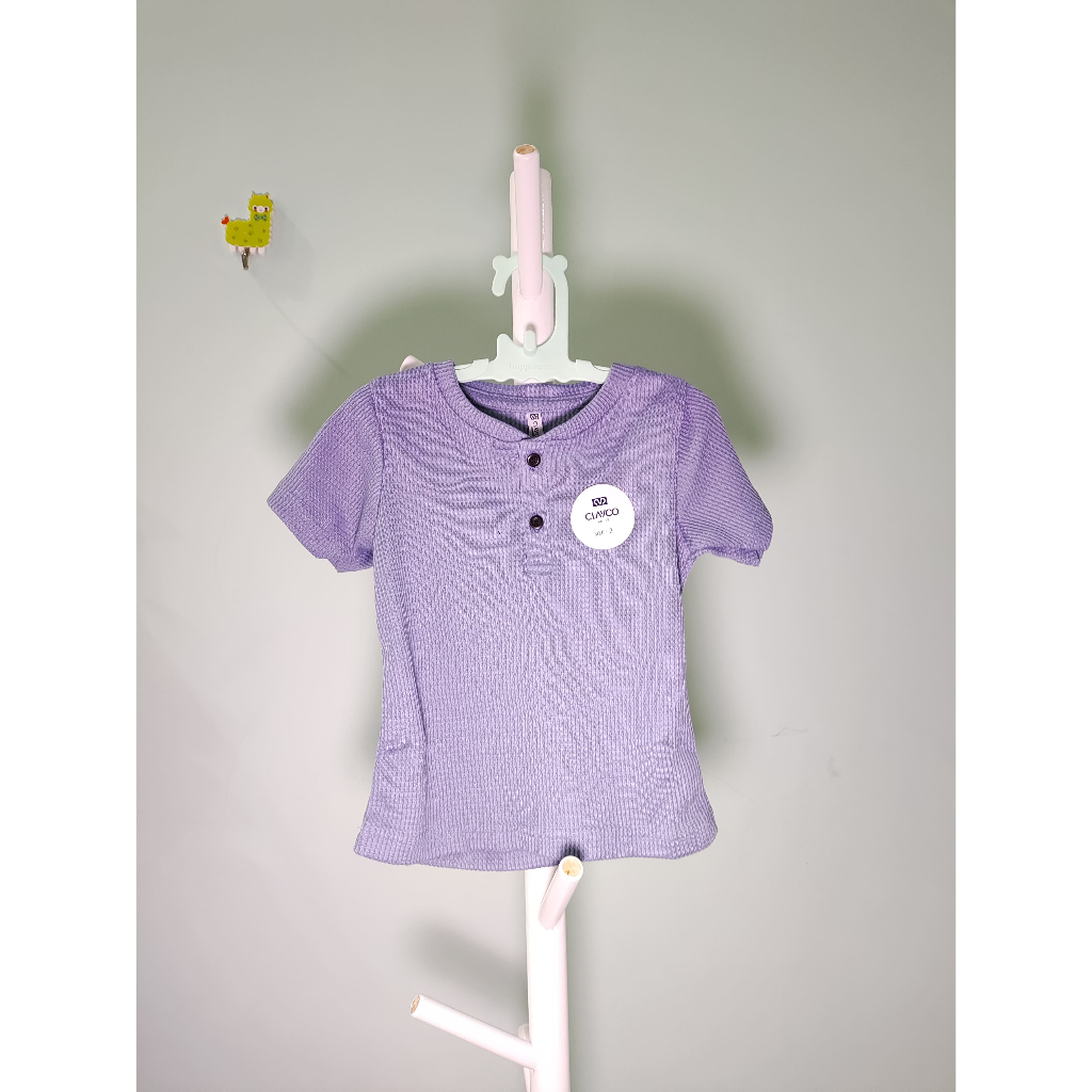 T-Shirt Waffle Atasan Anak Laki-Laki