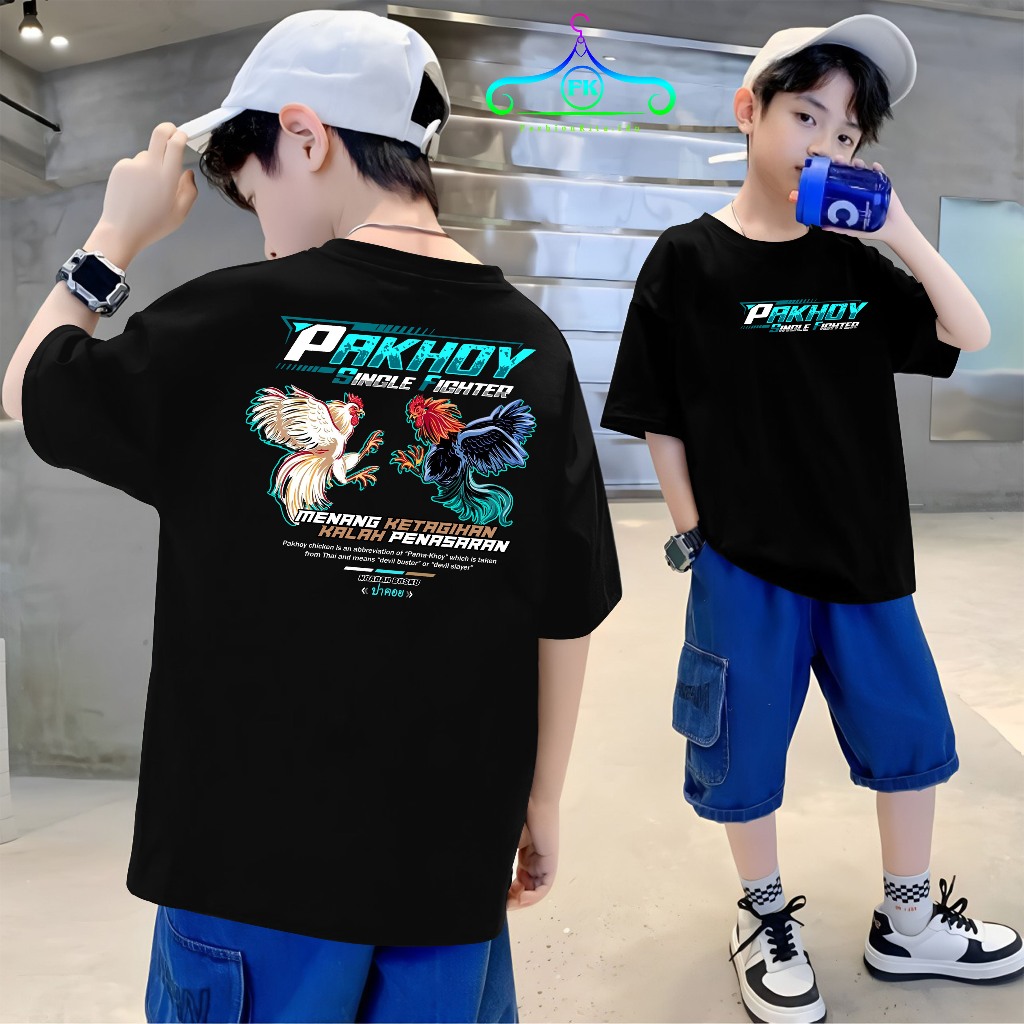 Kaos Anak Ayam Petarung Thailand Pama Pakhoy Bangkok Jago / Baju Ayam Aduan Single Fighter Menang Ke