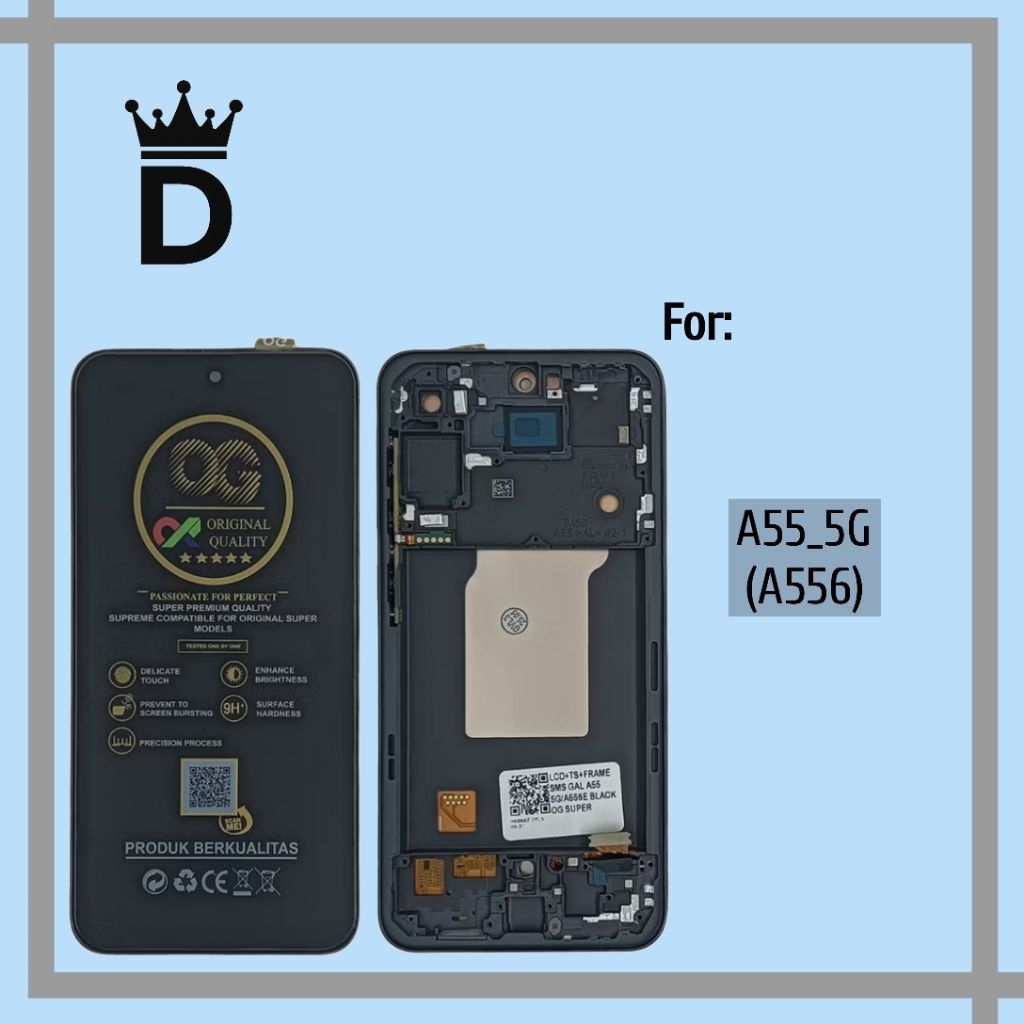 LCD TOUCHSCREEN OLED FINGER ON SAMSUNG A55 5G FULLSET