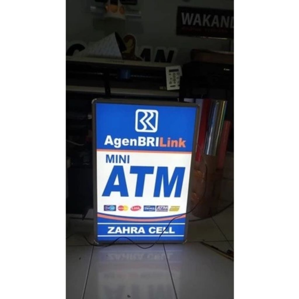 NEON BOX AKRILIK AGEN BRILINK 2 SISI