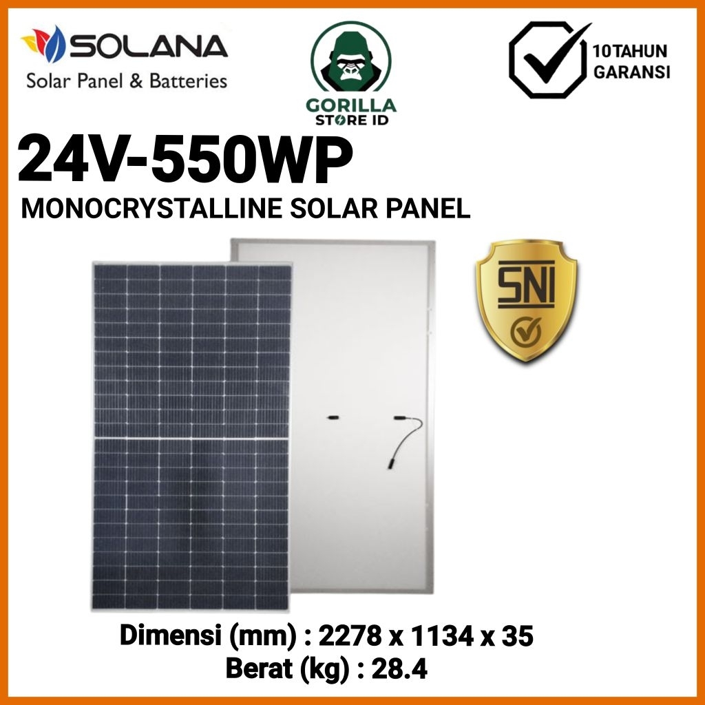 SOLAR PANEL 550WP SOLANA SOLAR CELL MONOCRYSTALLINE