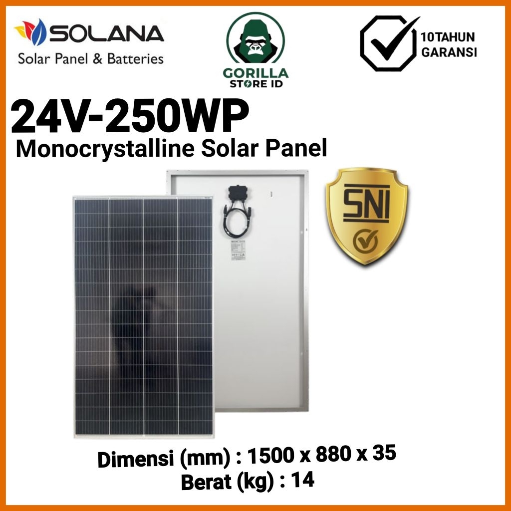 SOLAR PANEL 250WP SOLANA SOLAR CELL MONOCRYSTALLINE