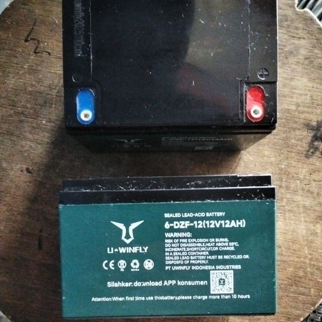 AKI SEPEDA LISTRIK BATERAI UWINFLY 12V 12A ORIGINAL