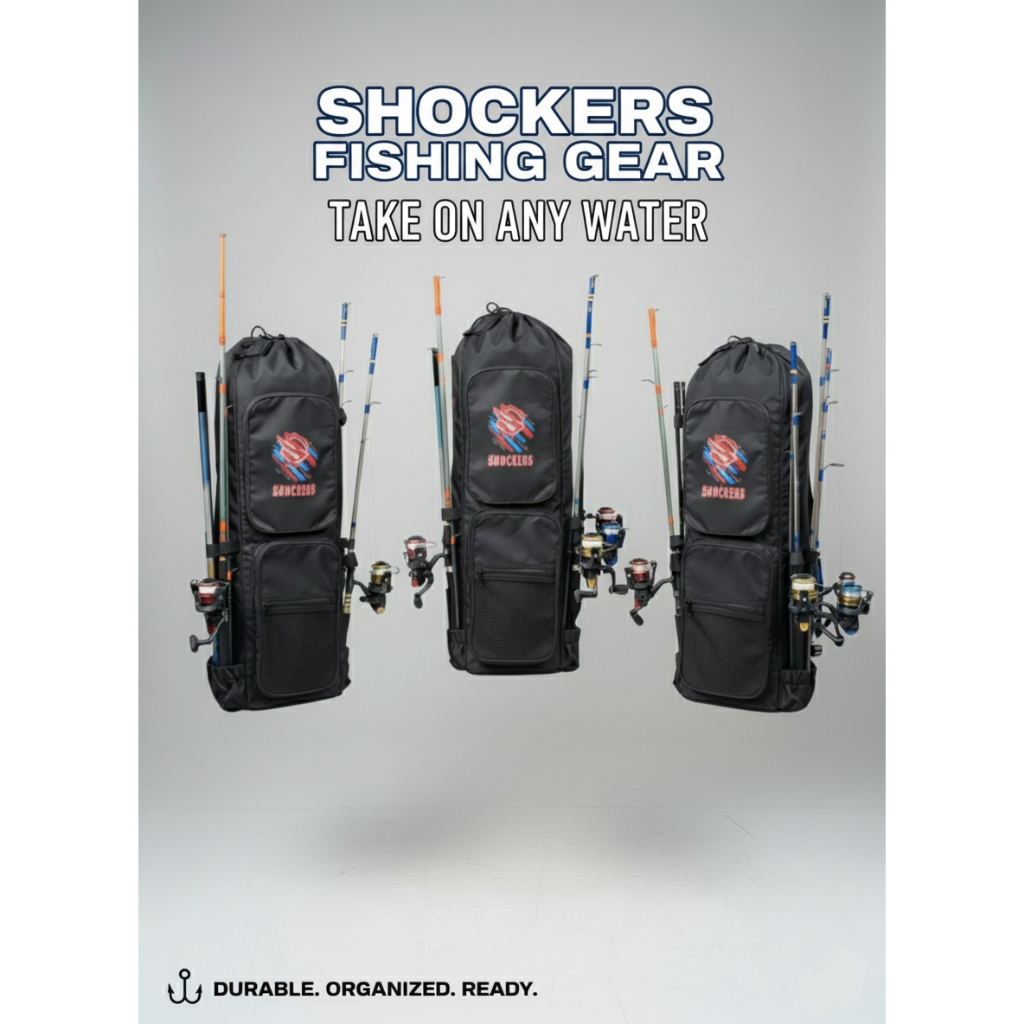Tas Pancing Kotak Bolong Ransel Multi 80CM 100CM SHOCKERS Tas Pancing Ransel Jumbo Fabio