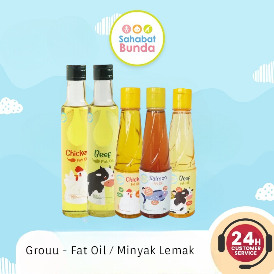 GROUU - Fat Oil / Minyak Lemak - MPASI BB Booster (Lemak Ayam, Lemak Sapi, Lemak Salmon )