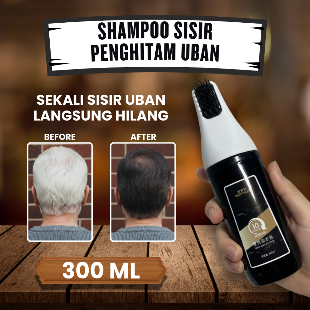Pewarna Rambut Black Hair Dye Menghilangkan Uban Hair Coloring Shampoo Dengan Sisir Besar Pewarnaan