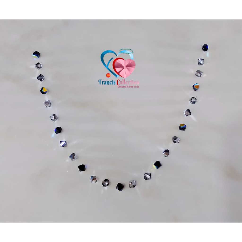 Francis Collection. K K06. kalung Kristal Swarovski Austria. Model Bicone 6mm