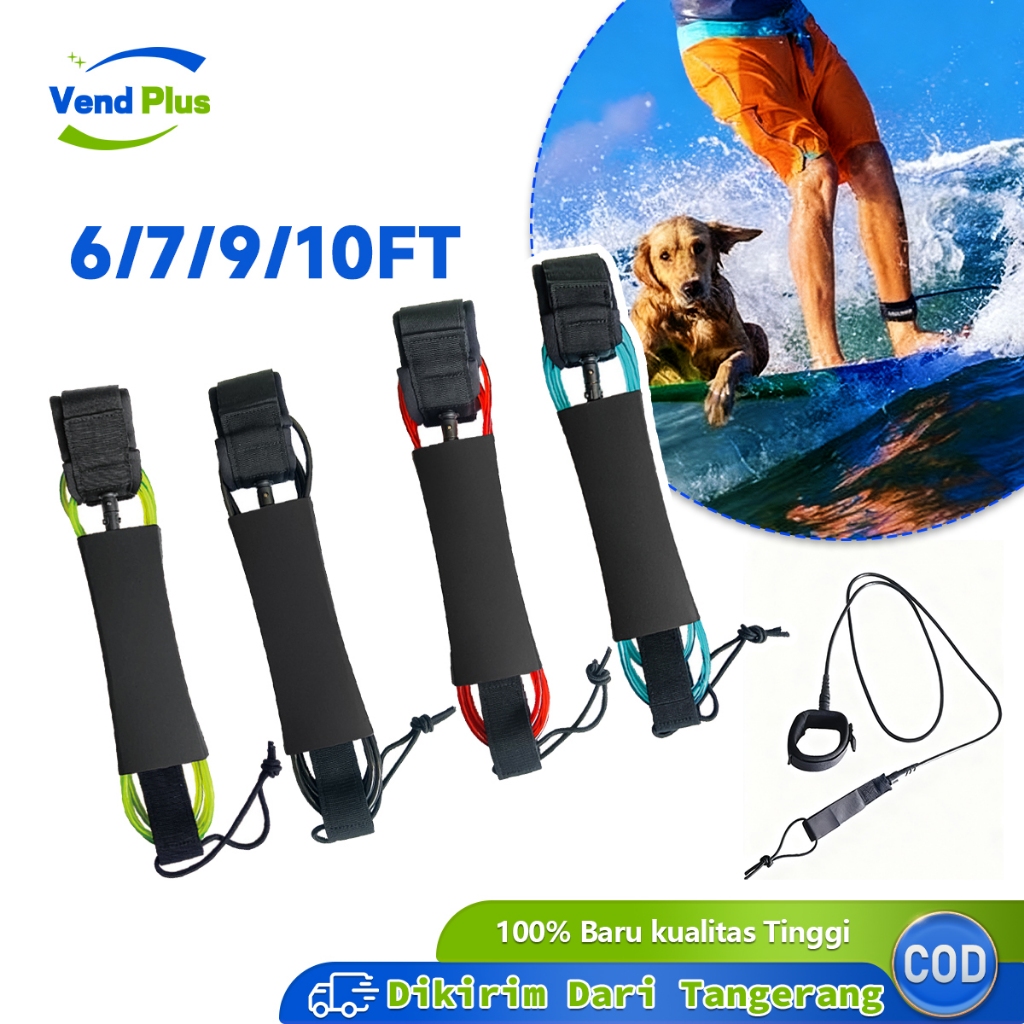 Leash Surfboard Tali Papan Selancar Leash Tali Papan Surfing Pengaman Selancar Paddle Board Leash