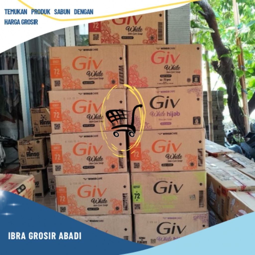 COD+MIX 1 Dus Isi 72pcs Sabun GIV 72gr MIX/CAMPUR Sabun Mandi Batang 1 Karton Wingscare