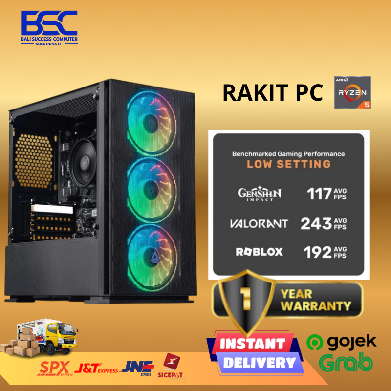 Rakit PC Reyzen  AMD RYZEN 5 5600GT AMD B550M PC28800 3600 MHZ 2X8GB SSD 512GB GARANSI 1 TAHUN