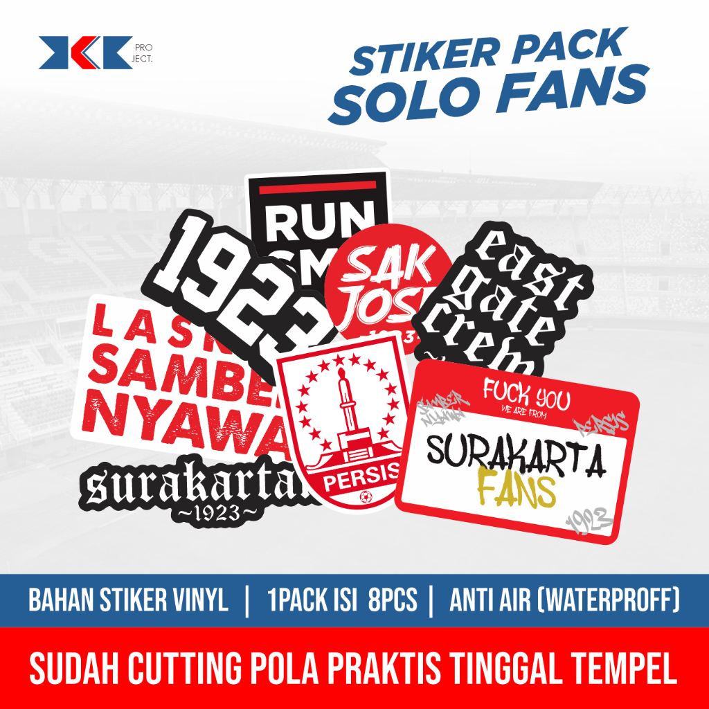 STIKER PACK SOLO FANS / PERSIS / PASOPATI / STICKER FOOTBALL CASUAL / STIKER HELM / LAPTOP / HP